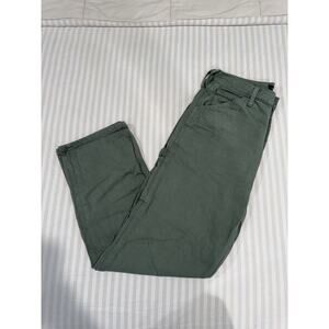Aero Aeropostale High Rise Carpenter Green Button Fly Pants Sz 28/30